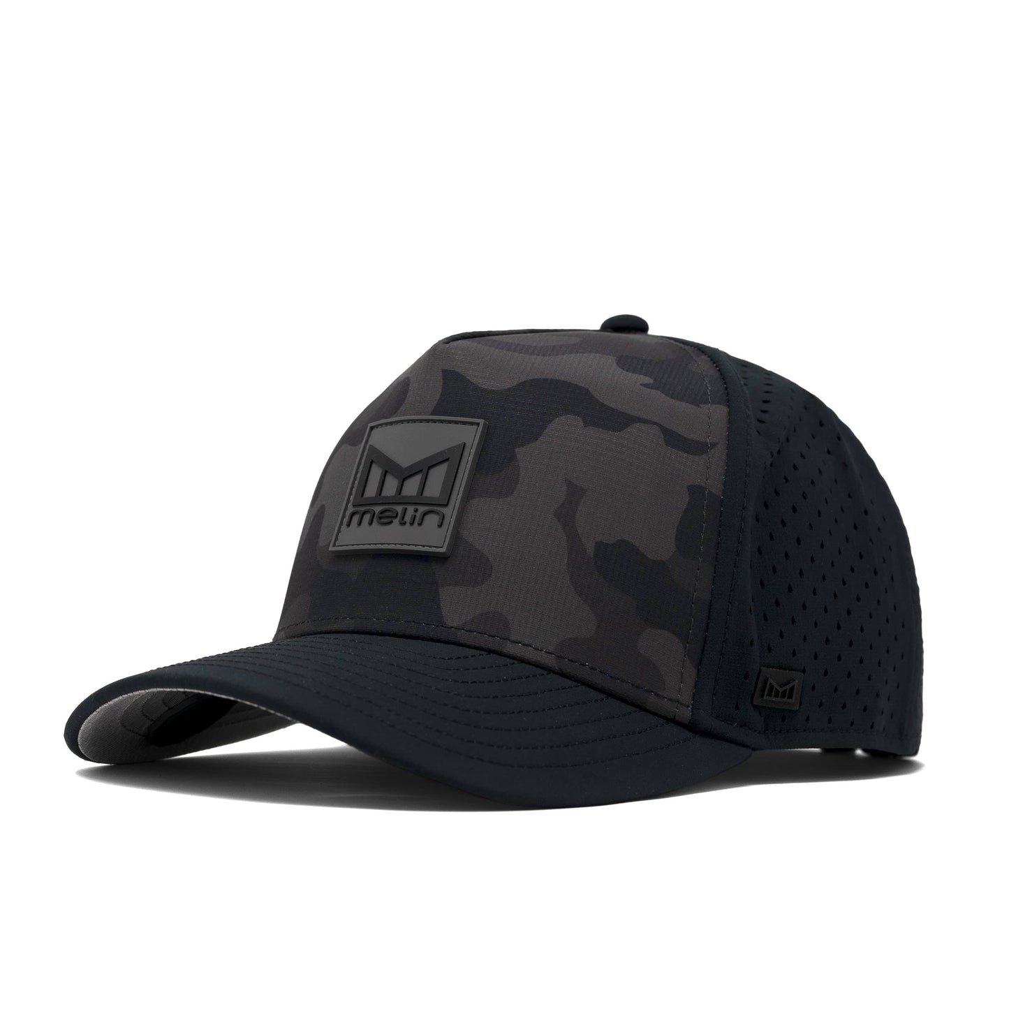 Hydro Odyssey Stacked Snapback Hat, Black Camo / Classic