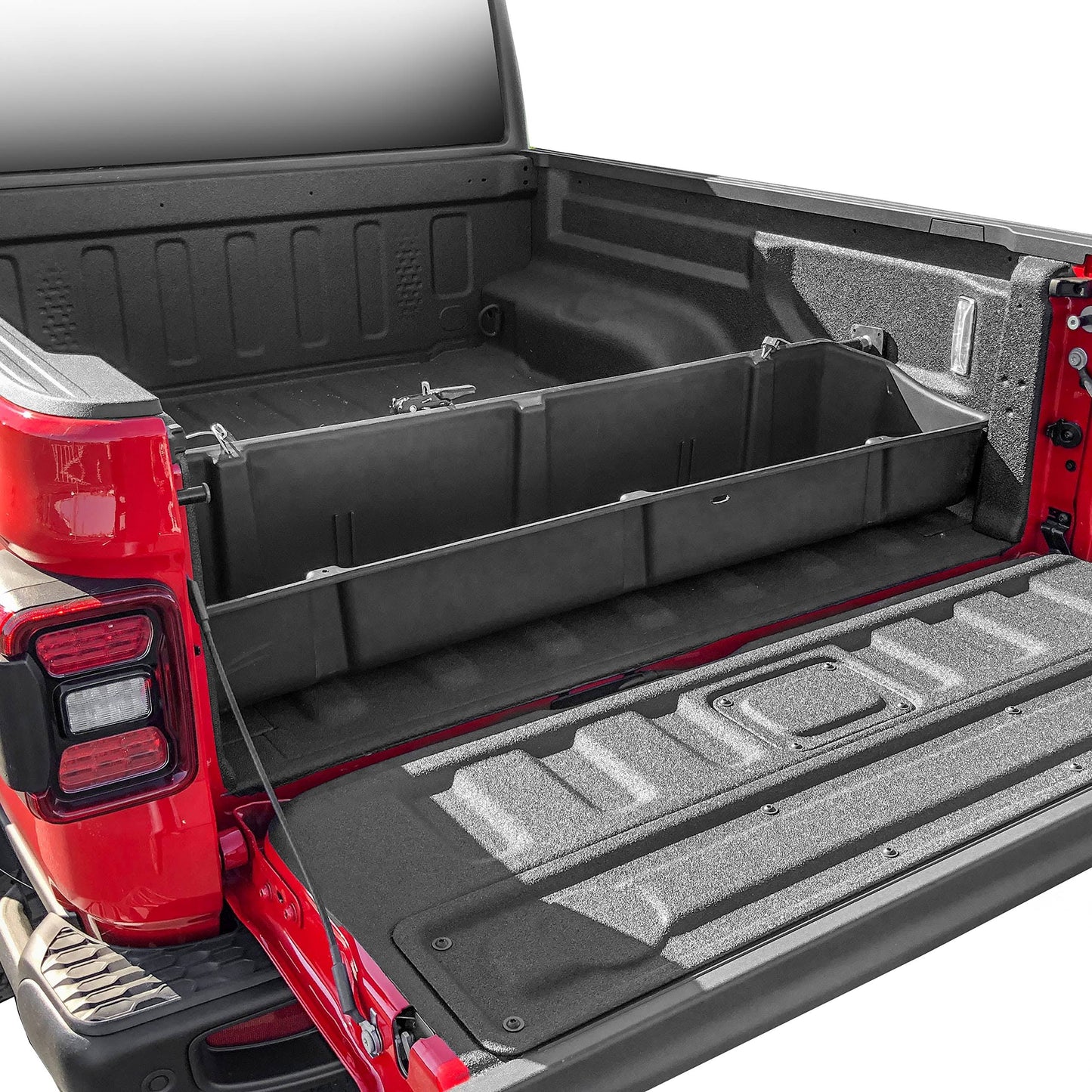 Hound Auto Truck Bed Storage Cargo Container Compatible With Jeep Gladiator 2020-2023 Transport Organizer With Secure Attachment System For