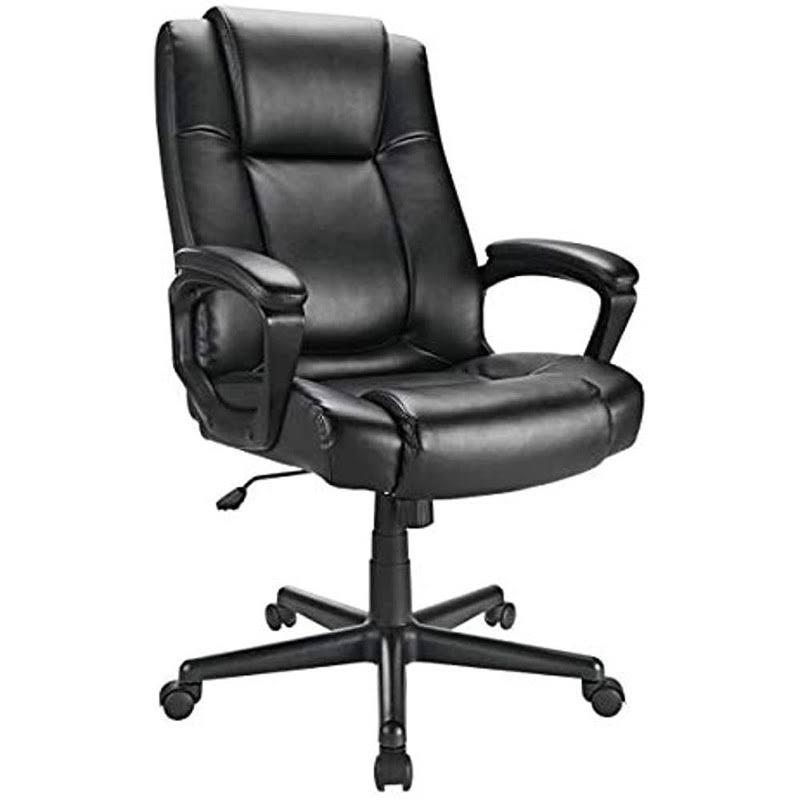 Hurston Bonded Leather High-Back Executive Chair, Black