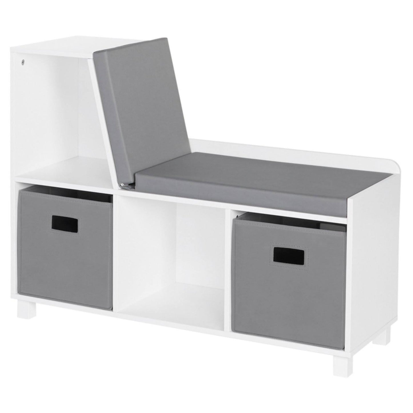 Home Book Nook Collection Kids Storage Bench With Cubbies - Gray