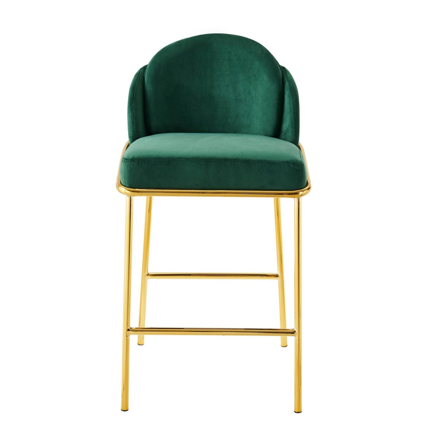 Home Anabel Velvet Counter Stool Green