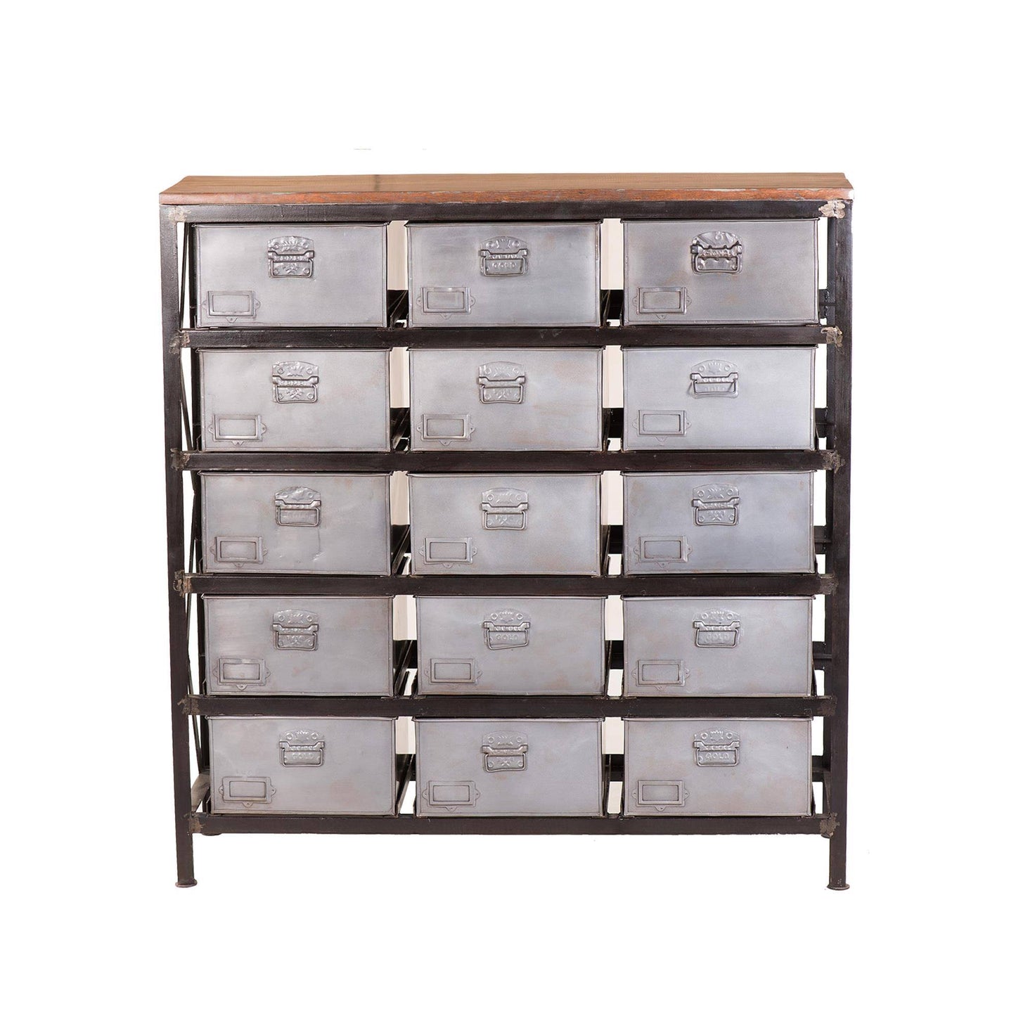 Home Decor Metal & Mango Wood Cabinet
