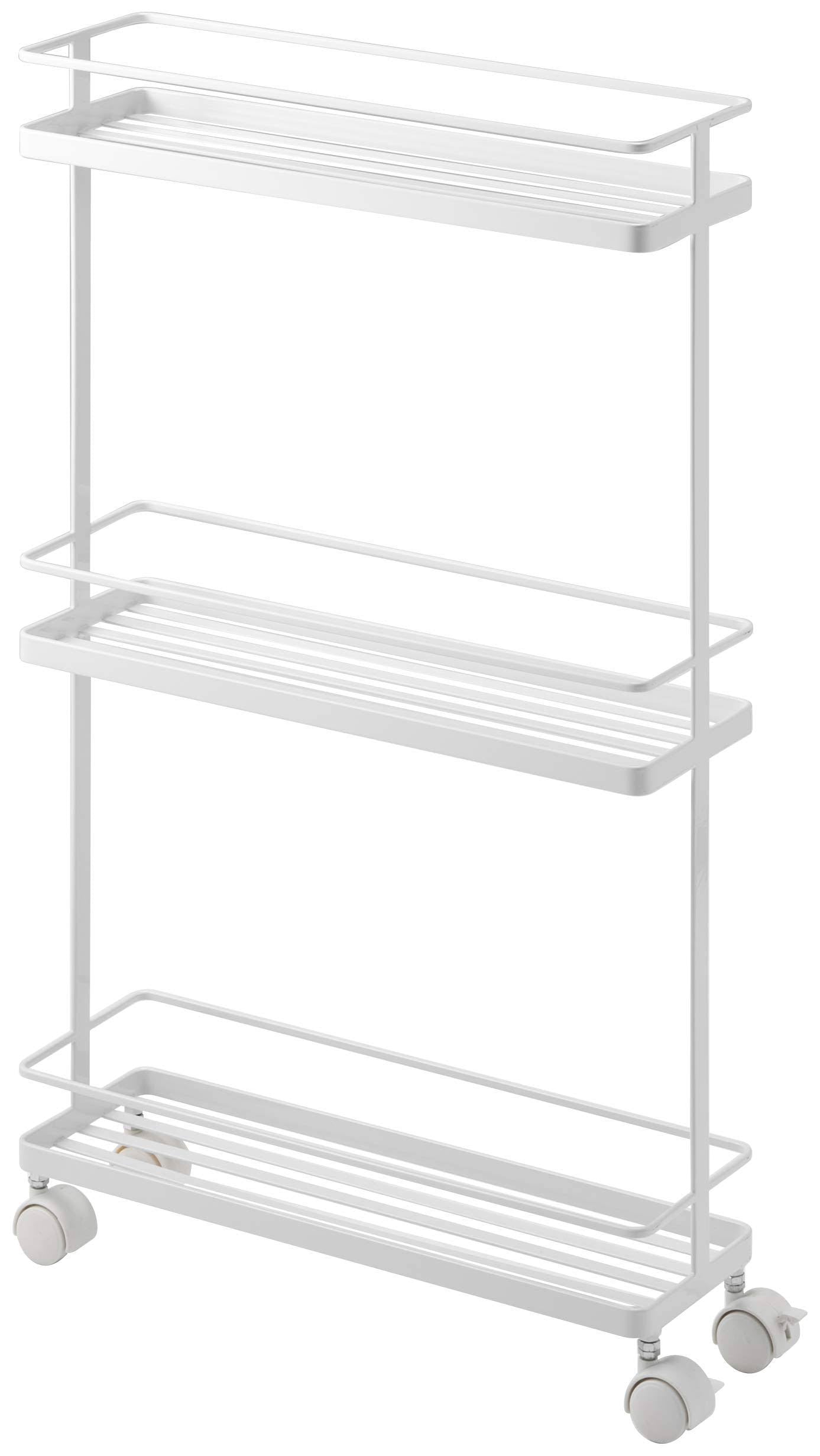 Home Tower Rolling Kitchen Storage Cart - White