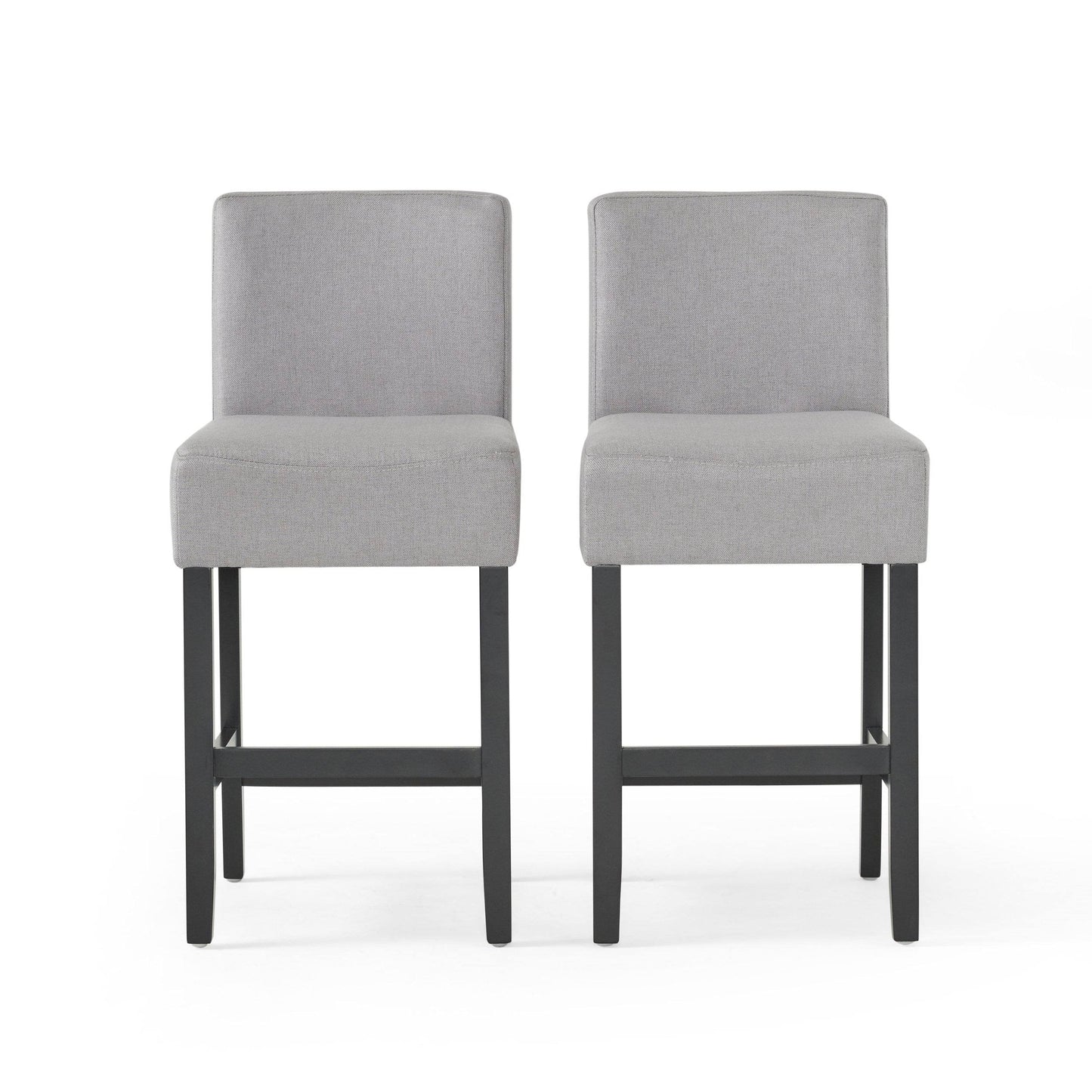 House Lopez Fabric Counter Stool In Light Gray (Set Of 2)