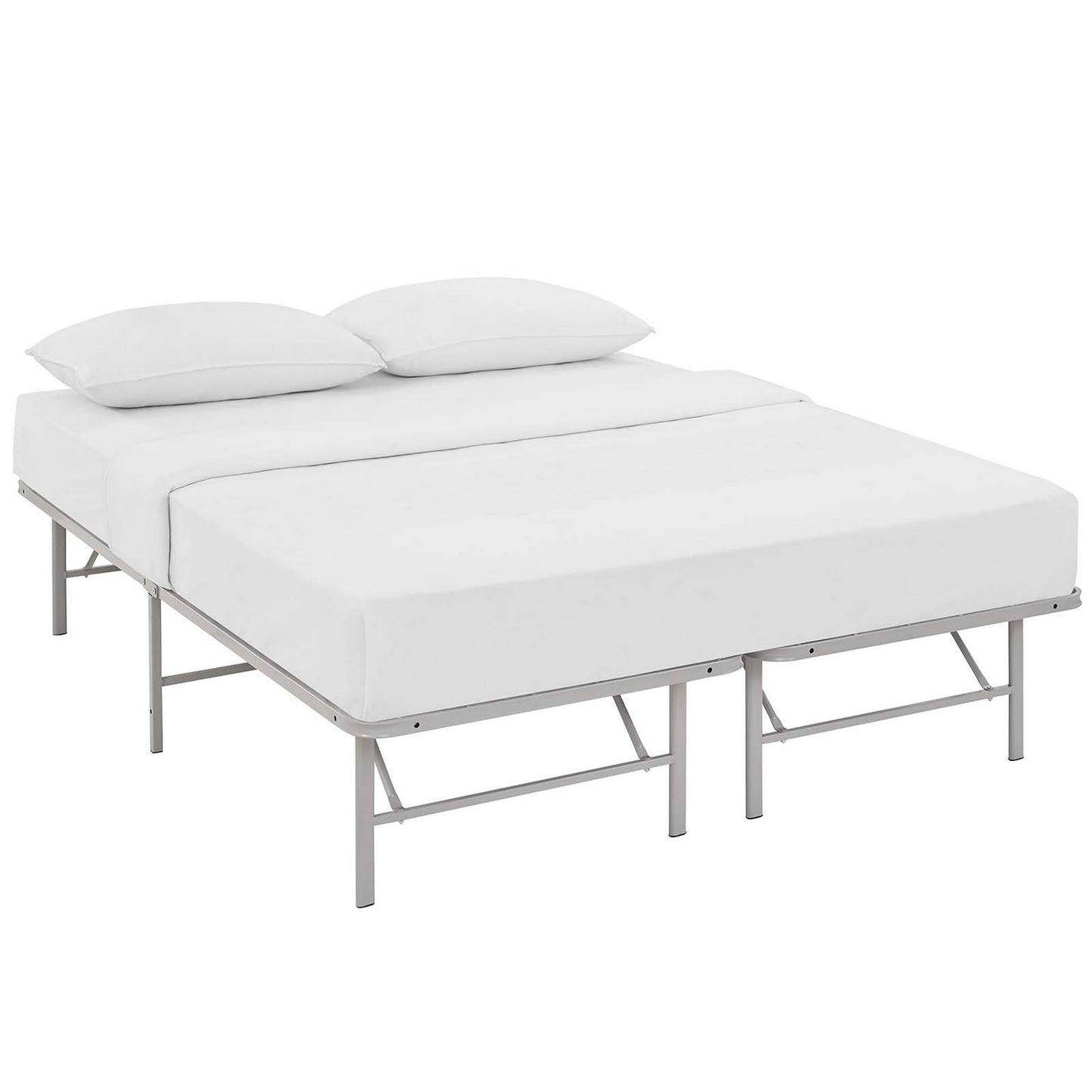 Horizon Queen Stainless Steel Bed Frame - Gray