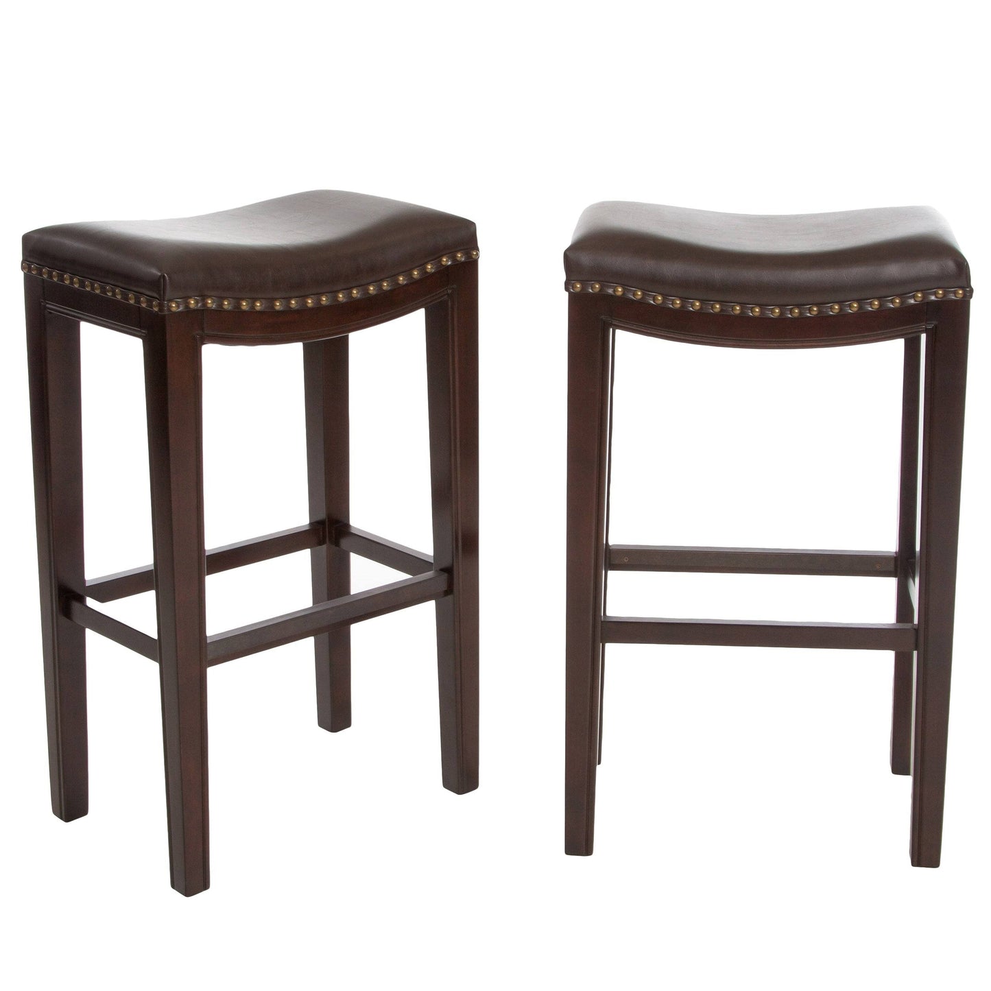 House Avondale Backless Bar Stools, Set Of 2, Brown
