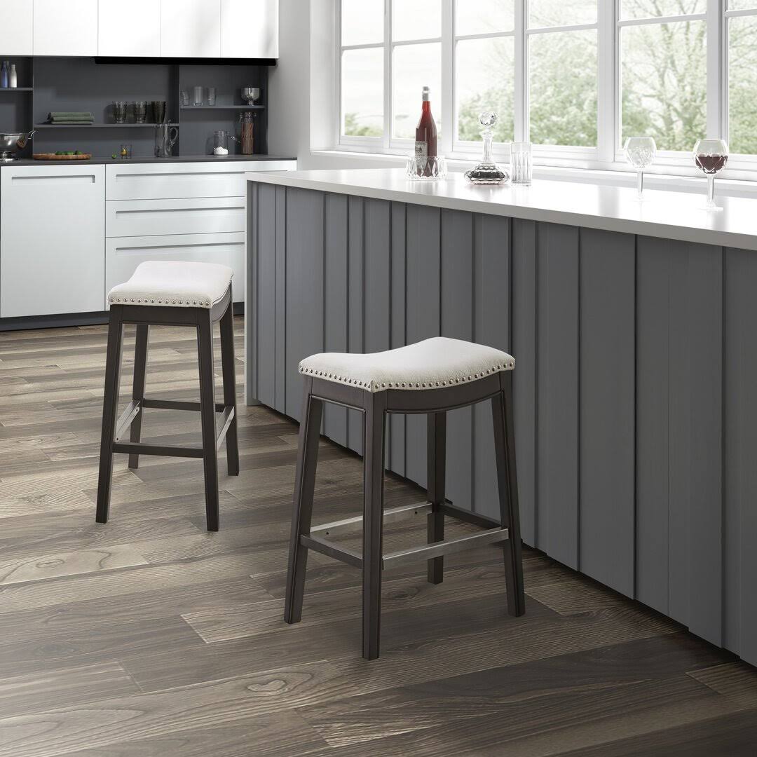 Home Co Alton 27" Bar Stool Upholstery: Gray