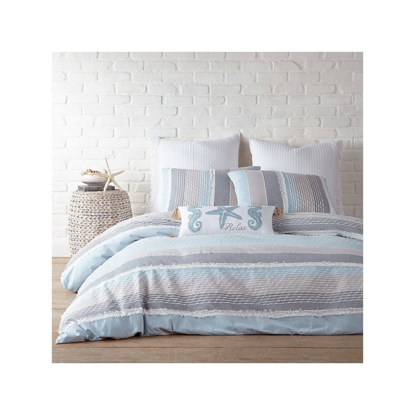 Home Santander Duvet Set - Cotton Duvet / Blue / Full/Queen