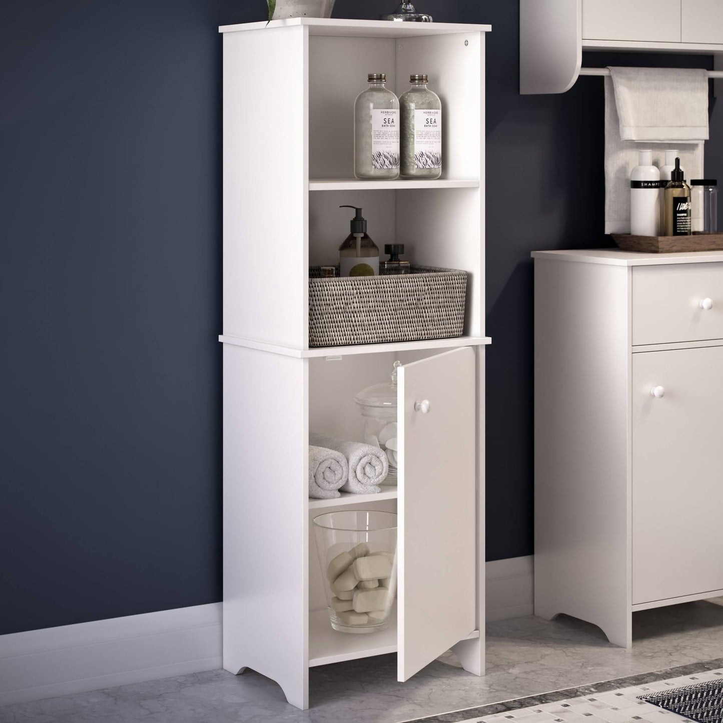 Home Medford Tall Floor Cabinet - White
