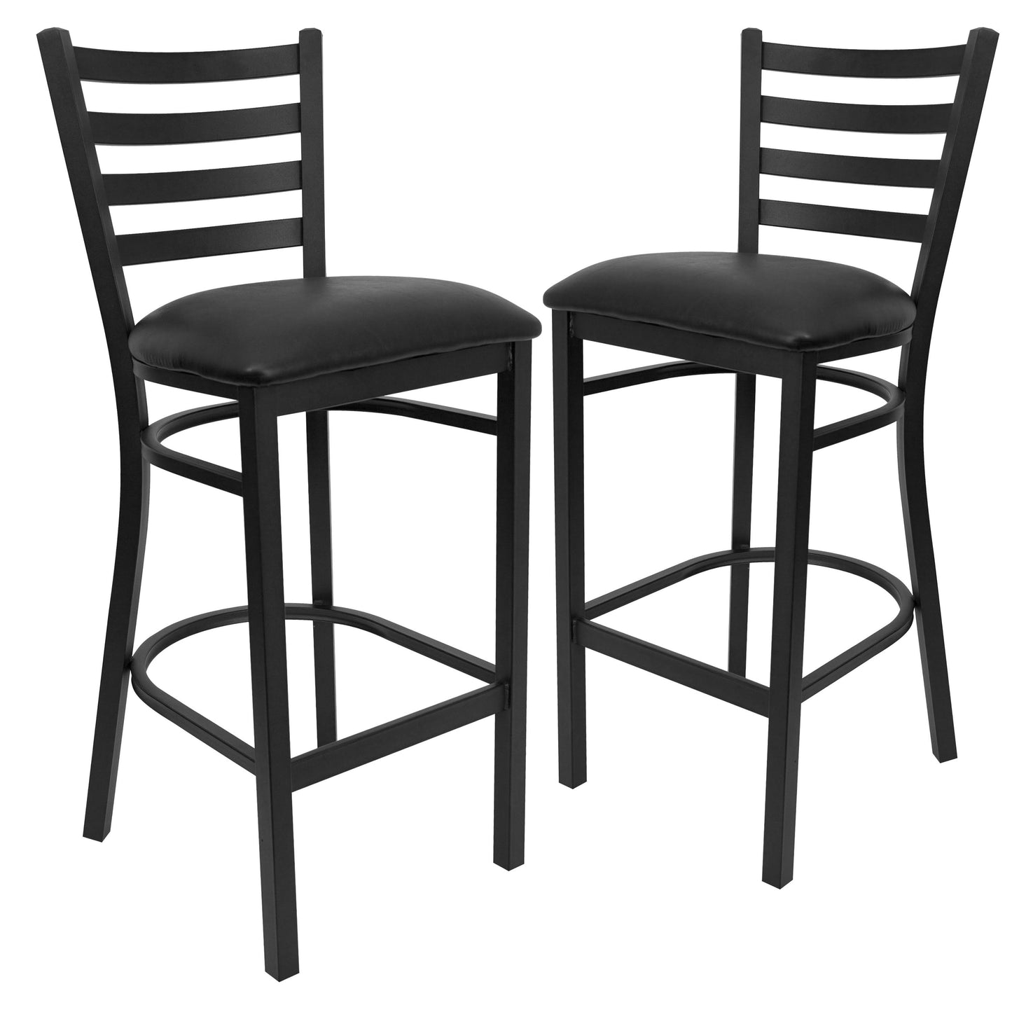 Home Metal Ladder Back Stool, Size: Cherry Wood Seat/Clear Coated Metal Frame, Red