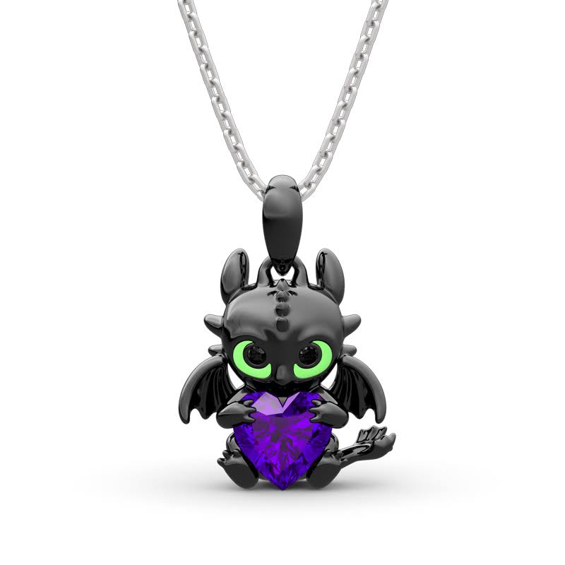 Hug Me Show Your Heart Dragon Heart Cut Sterling Silver Necklace