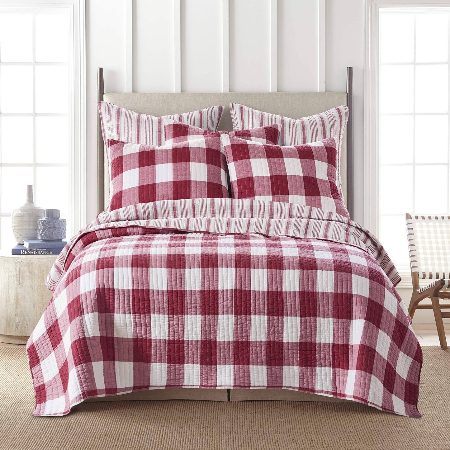Home Camden Quilt Set, Black, Twin