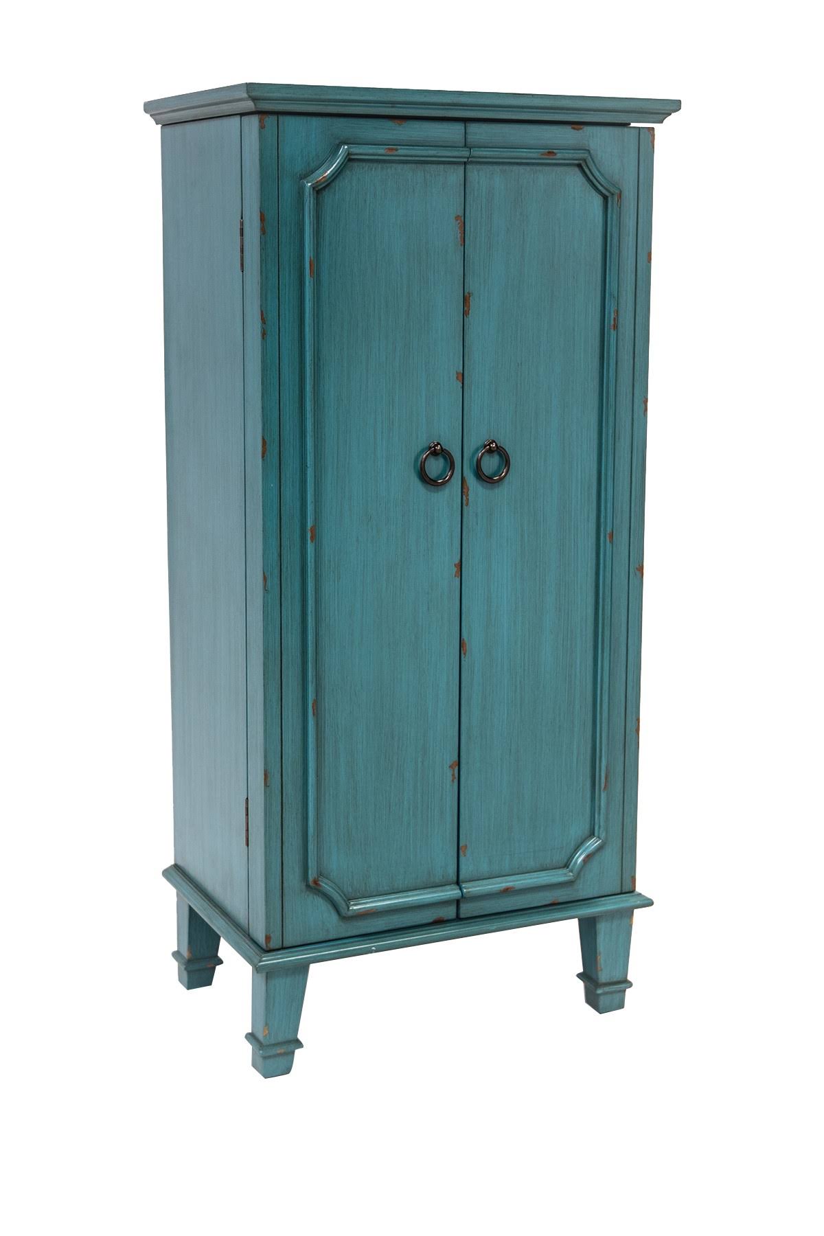 Honey Cabby Jewelry Armoire, Turquoise