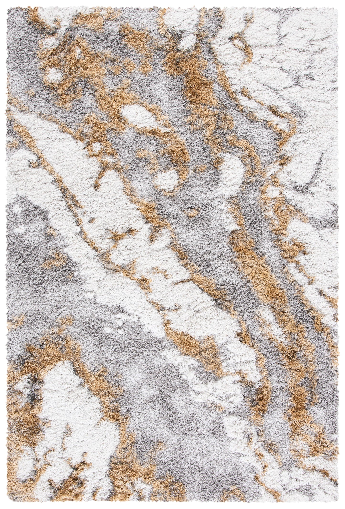 Horizon Shag Collection Hzn890d Grey / Gold Rug - 9' X 12'