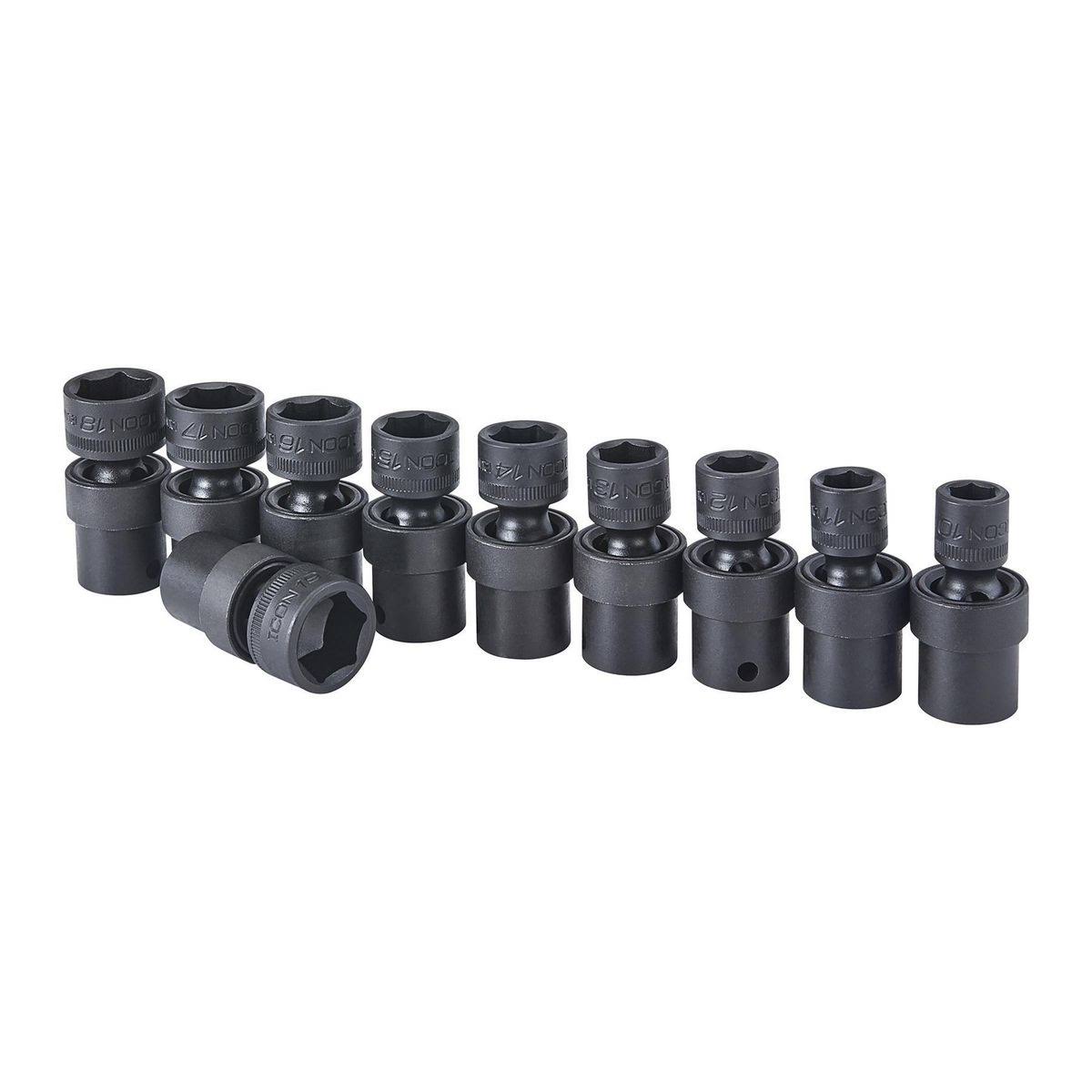 I2um-10 Metric 10pc 3/8" Drive Professional Impact Swivel Socket Set New