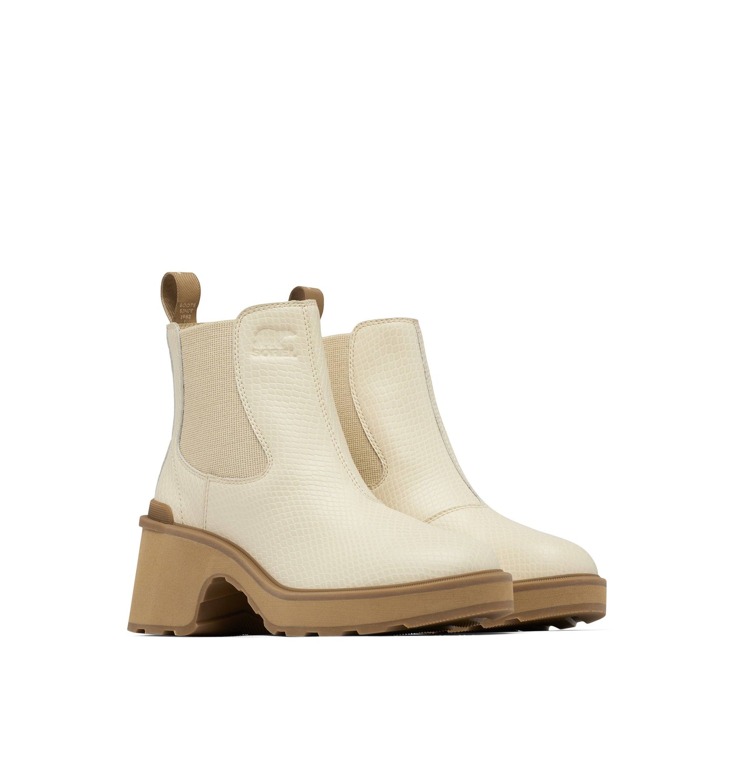 Hi-Line Heel Chelsea Boots 8 Chalk/Ceramic