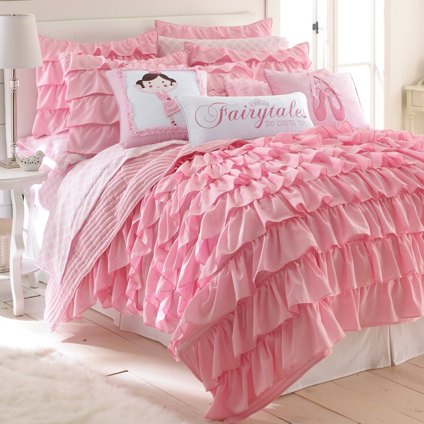 Home Bella Full/Queen Quilt Set - Pink
