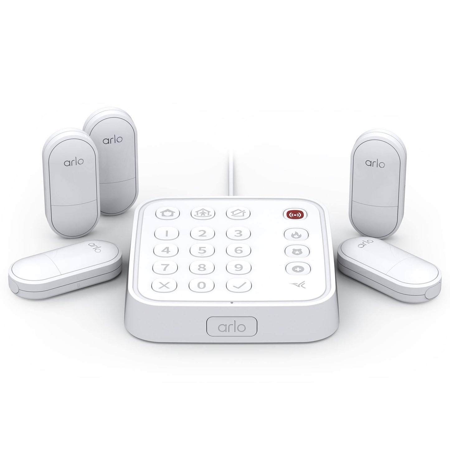 Home Security System With Wired Keypad Sensor Hub And 5 Sensors