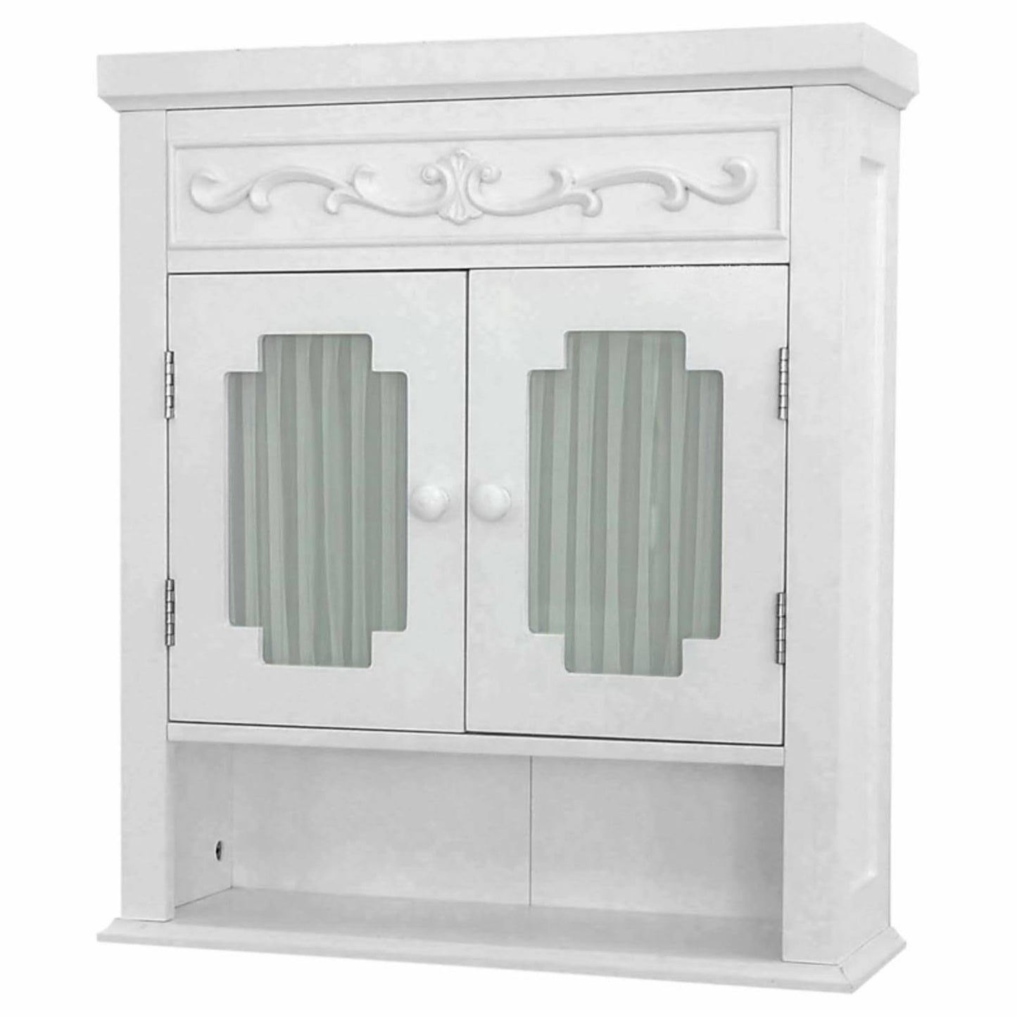 Home Fashions 7015 Lisbon White Wall Cabinet