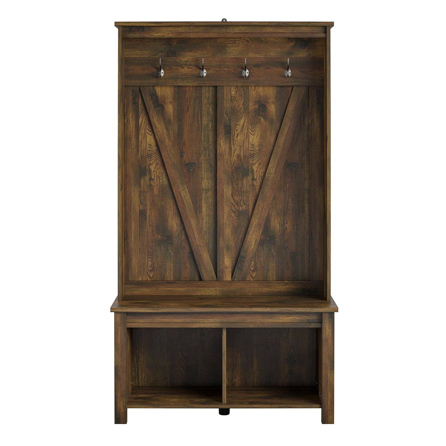 Home Farmington Entryway Hall Tree Bench Rustic