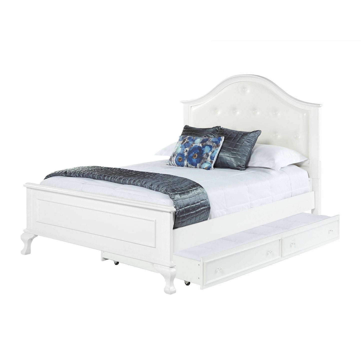 House Jenna White Full Panel Bed With Trundle
