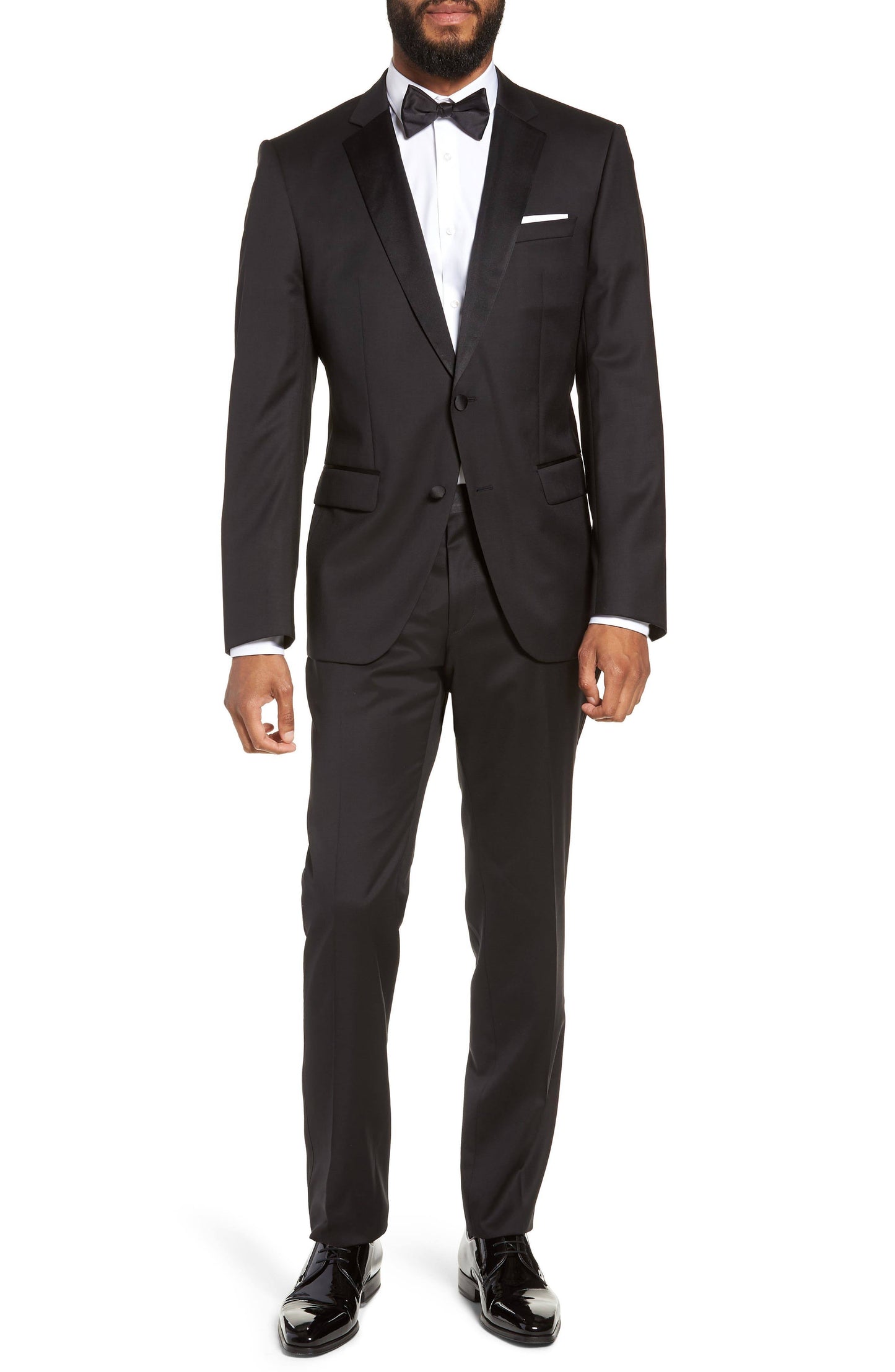 Hugo Wool Tuxedo In Black At Nordstrom, Size 42 Regular