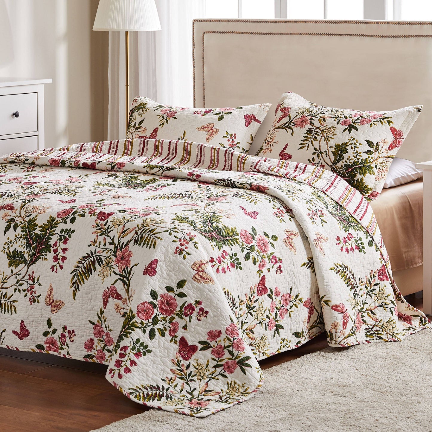Home Butterflies Twin Quilt Set