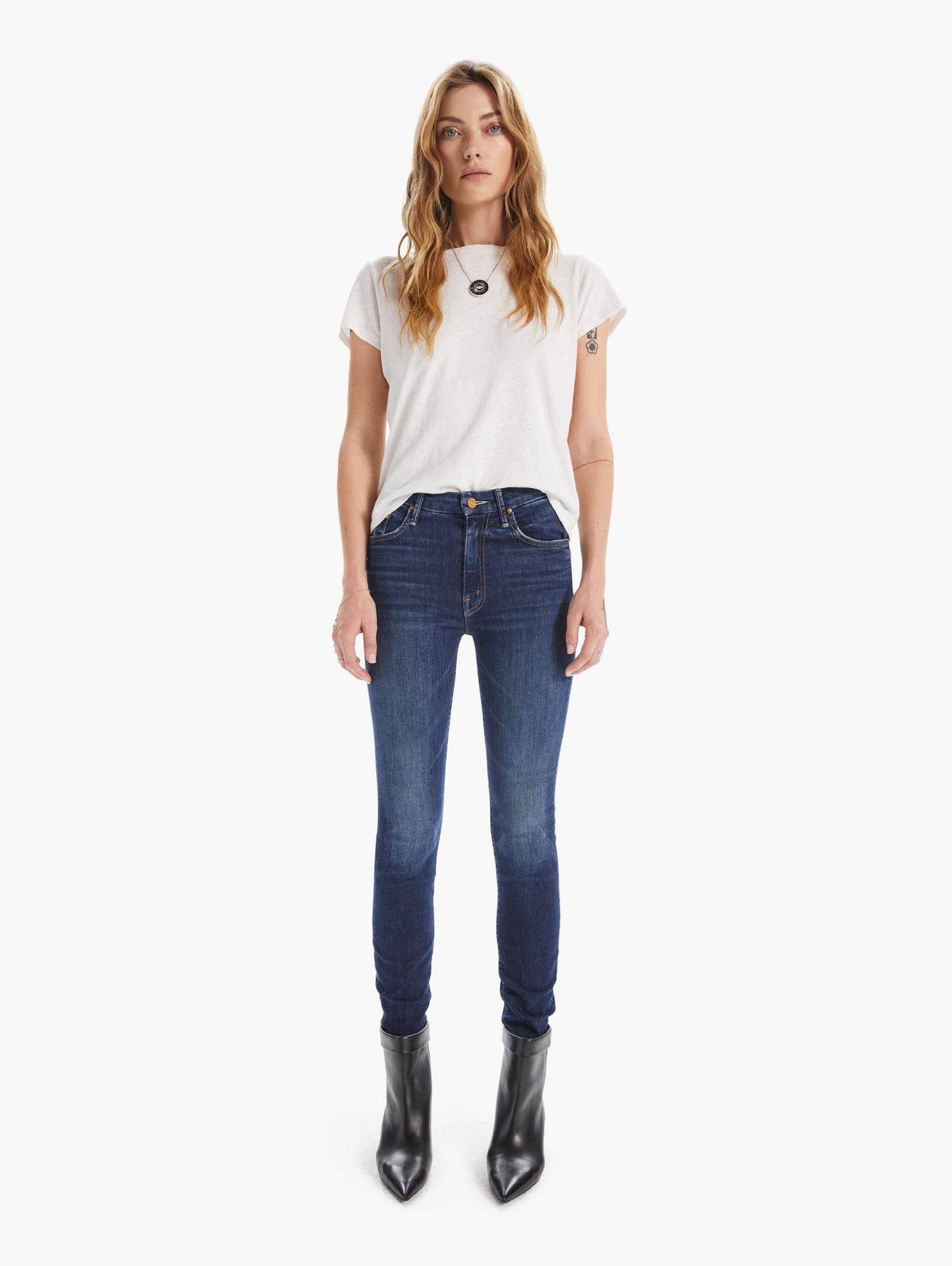 High Waisted Looker Teaming Up Jeans