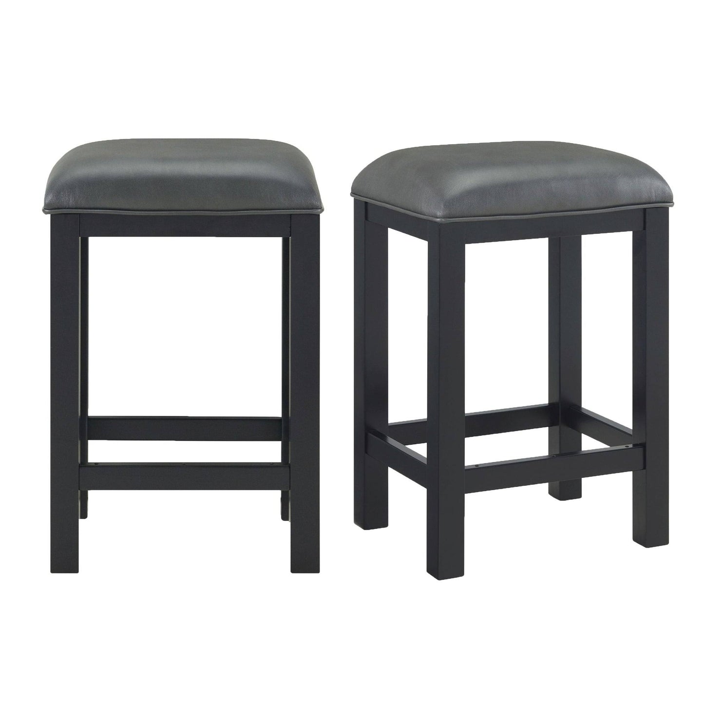 House Furnishings Colton Counter Stoolsl In Grey - Set Of 2