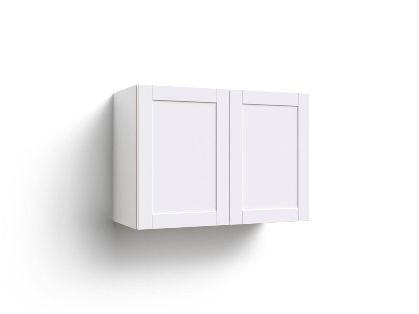 Home Cabinet 30-In W X 21.5-In H X 13.8-In D White Door Wall Fully Assembled Stock Cabinet (Shaker Door Style)