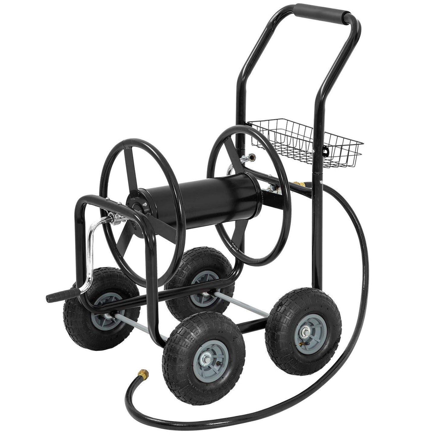 Hose Reel Cart With Wheels Garden Lawn Water Truck Water Planting Cart Heavy Duty Outdoor Yard Water Planting Holds 300-Feet Of 5/8-Inch Hose