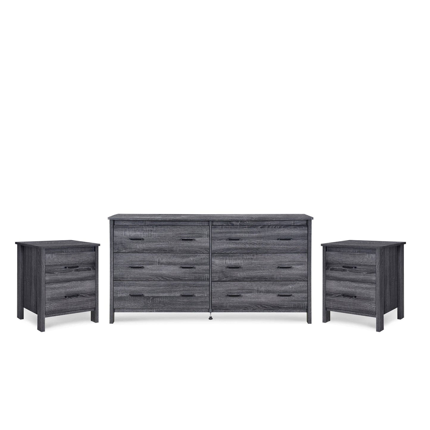 House Hysham 3 Piece Dresser And Nightstand Set, Walnut