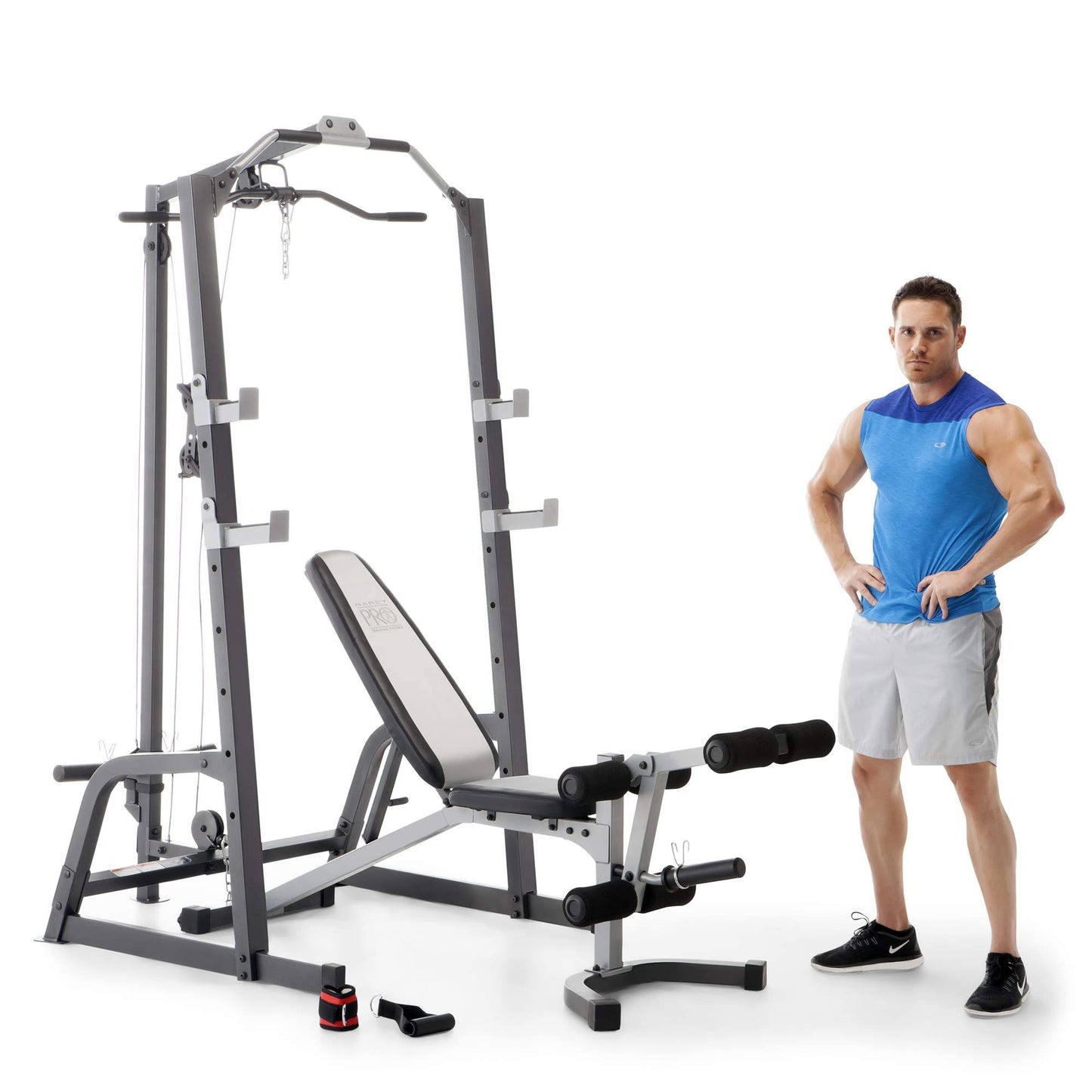 Home Gym Fitness Cage System Machine With Weight Lifting Bench