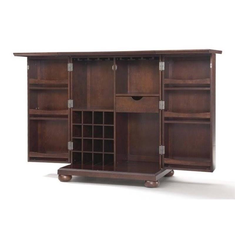Hill Expandable Home Bar Cabinet, Vintage Mahogany
