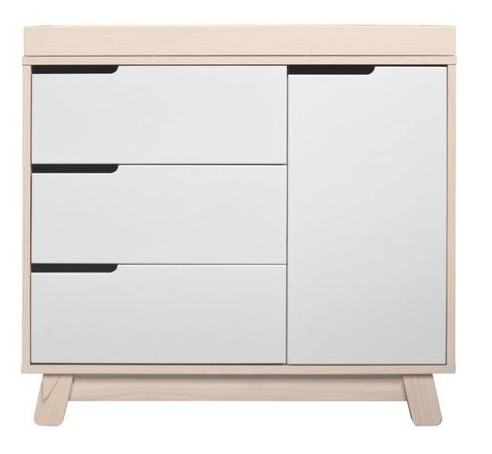 Hudson Dress Changer With Removable Tray, Washed Natural White