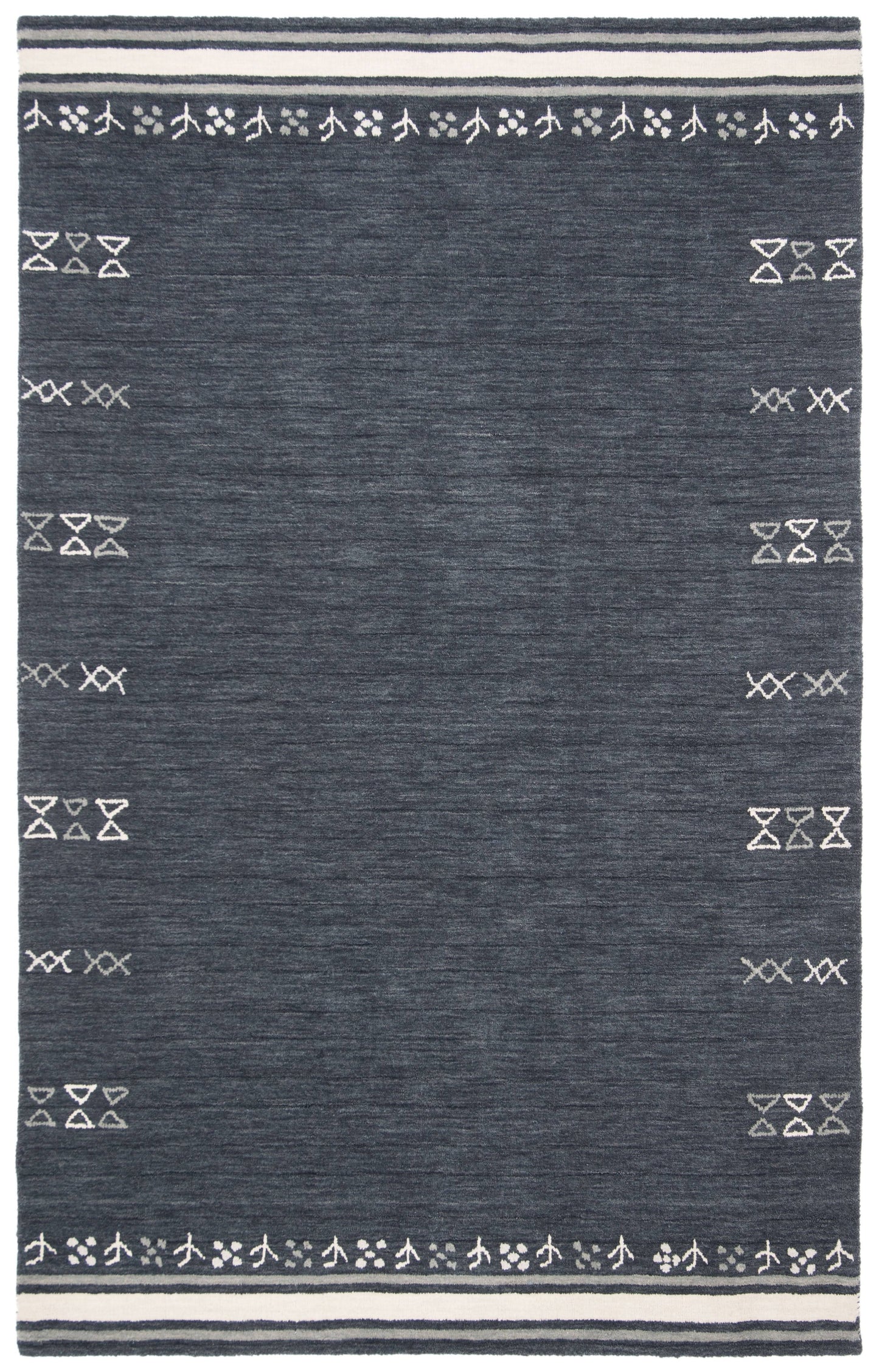 Himalaya Him597h Handmade Charcoal Rug, Size: 3' X 5'