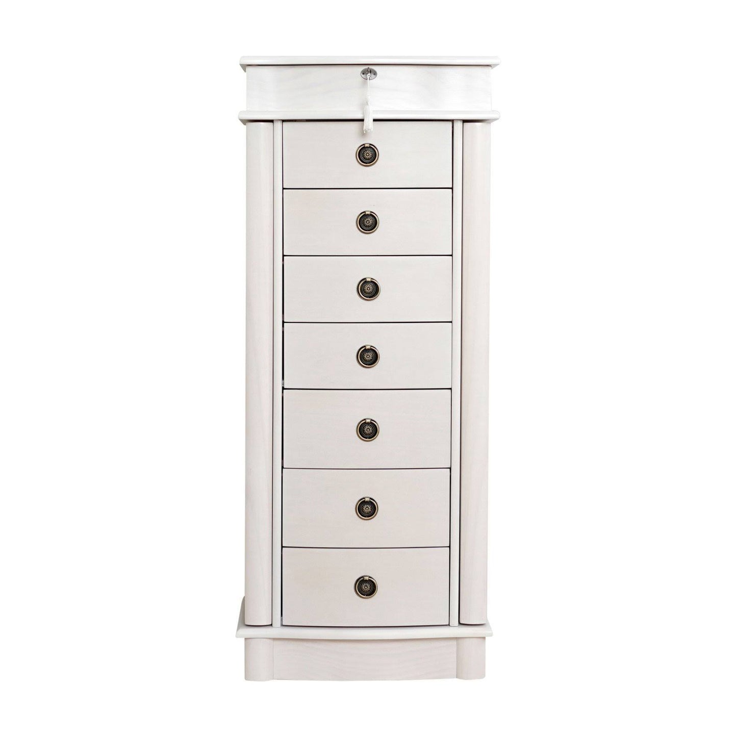 Honey Nora Standing Jewelry Armoire - White, Women's