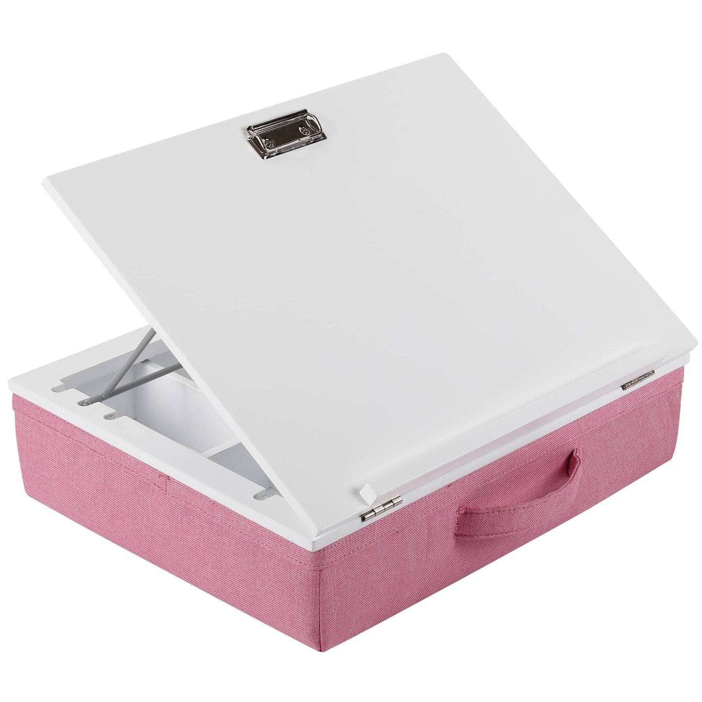 Home Lap Desk With Storage And Cushion (Pink)
