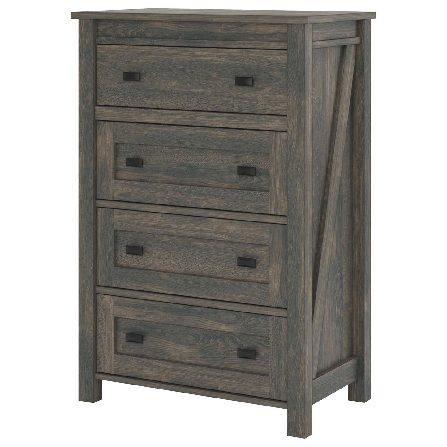 Home Farmington 4 Drawer Dresser, Weathered Oak
