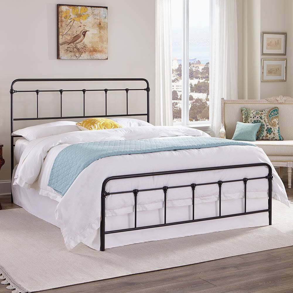 Home Zinnia Victorian Metal / Iron Bed - Full