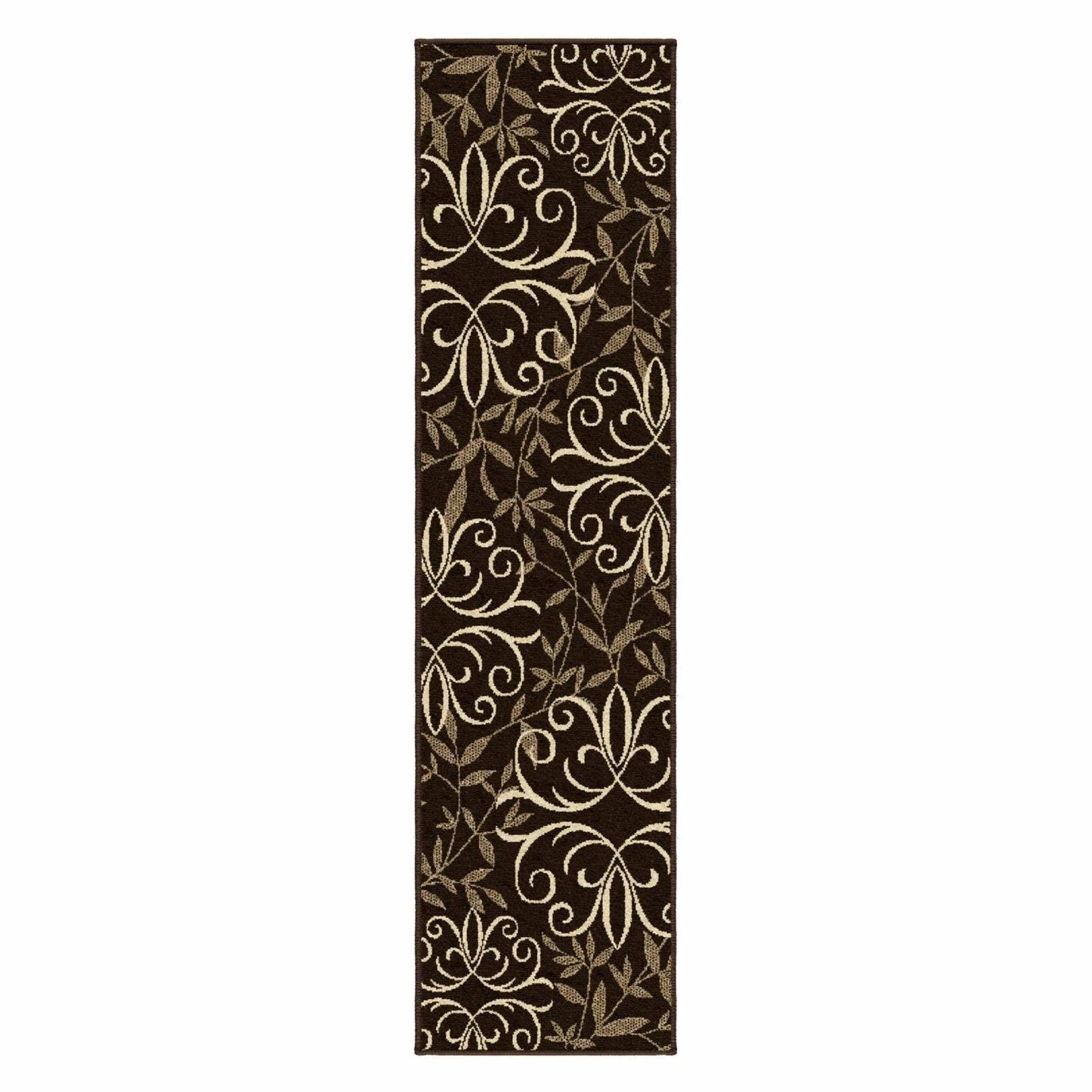 Homes & Gardens Iron Fleur Area Rug, Brown, 6'7" X 9'8"