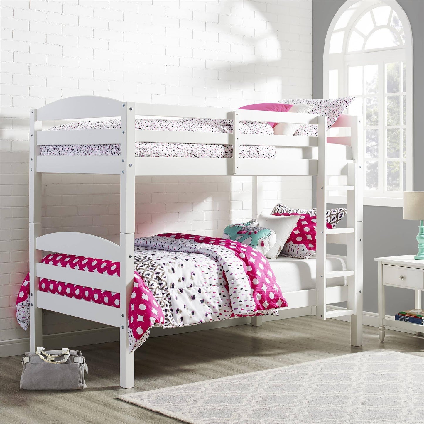 Homes & Gardens Leighton Wood Twin-Over-Twin Bunk Bed, White
