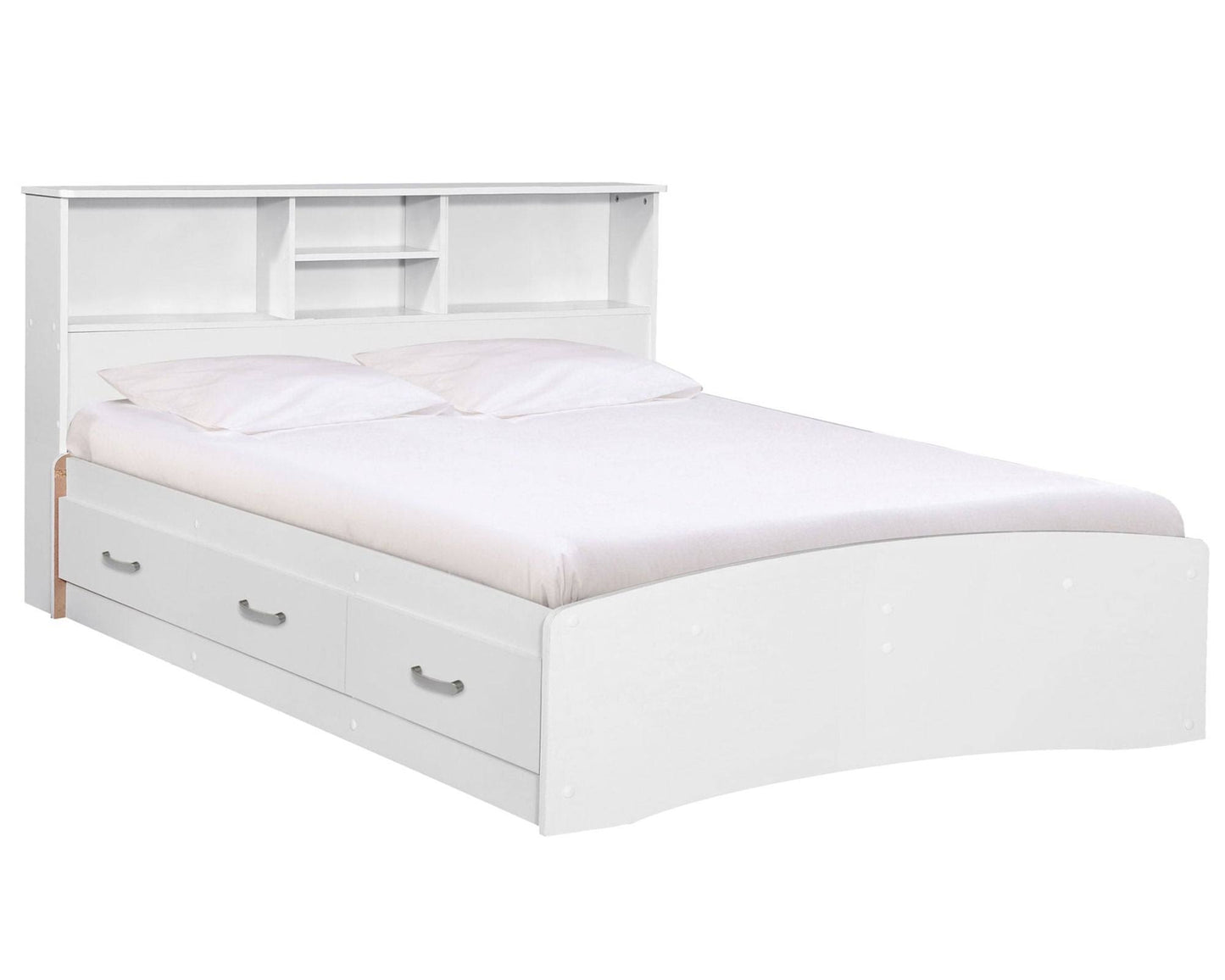 Home Products California Wooden Full Captains Bed In White