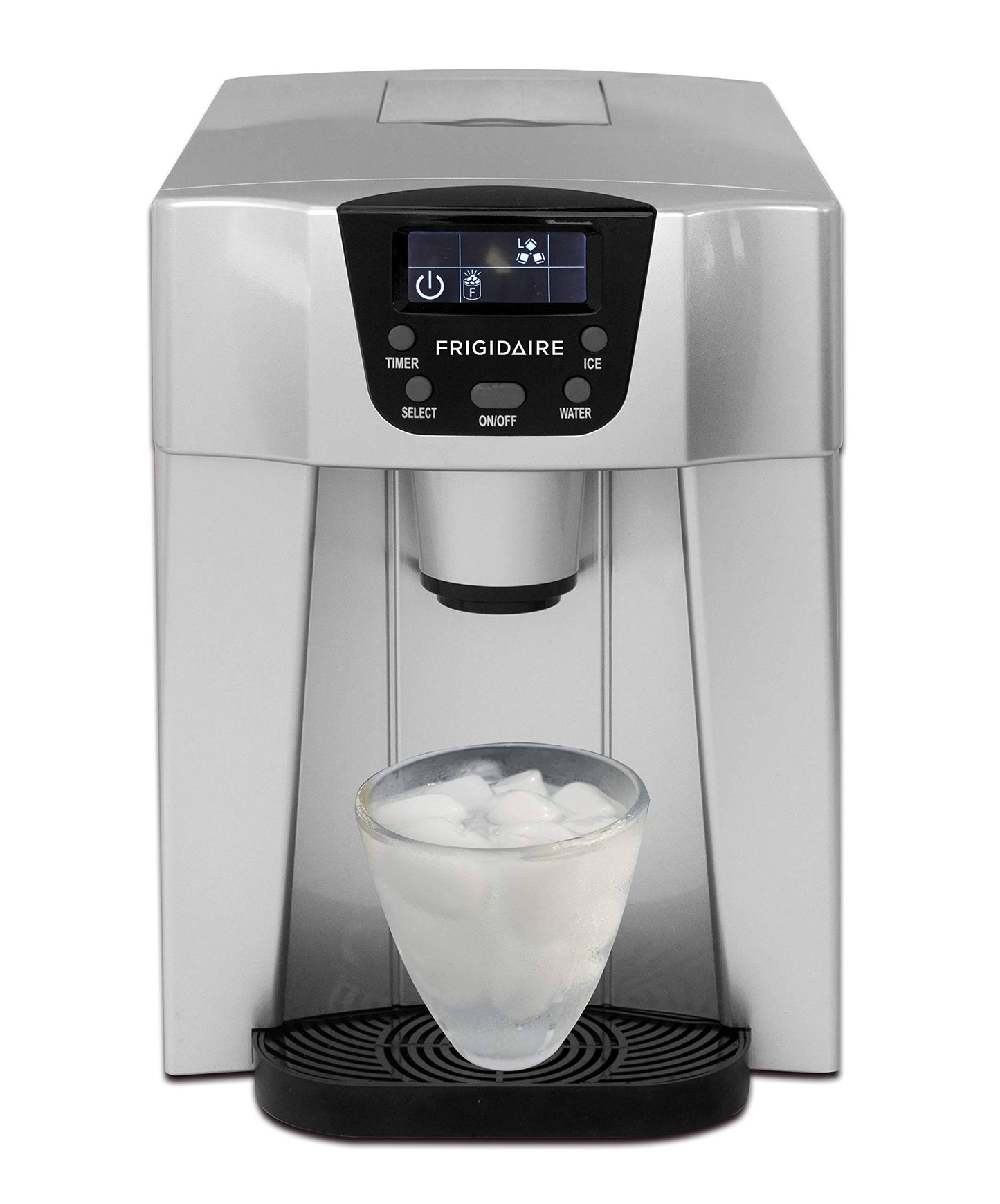 Ice227-Silver Compact Ice Maker And Water Dispenser Silver