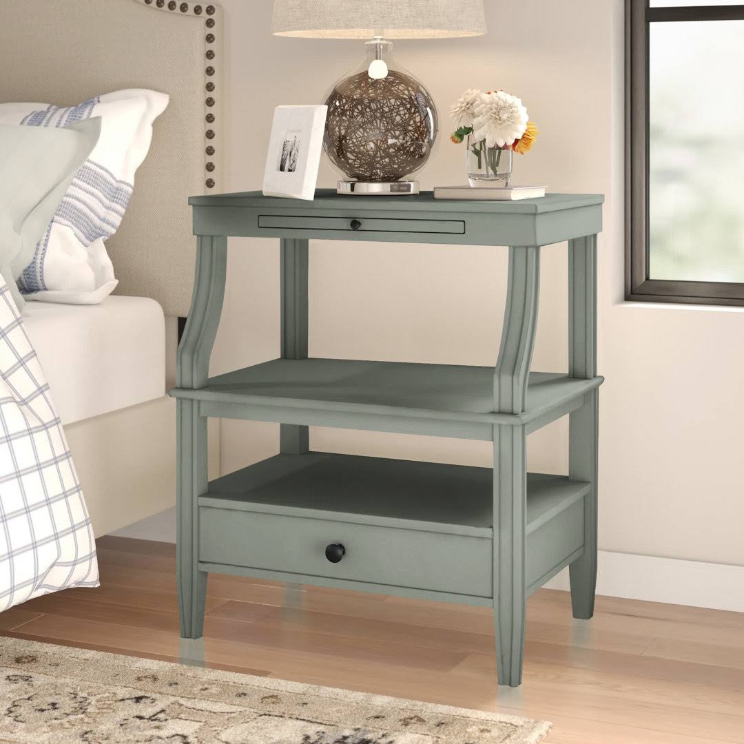 Home Legaspi 1 Drawer Nightstand Gray