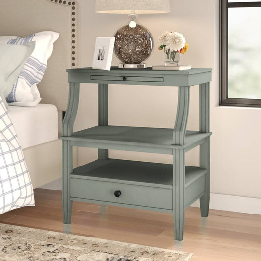 Home Legaspi 1 Drawer Nightstand Gray