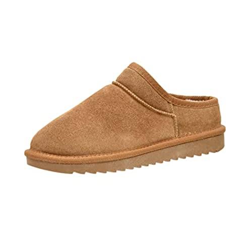 Hilo Slippers - Suede (For Women) - Chesnut (7.5 )