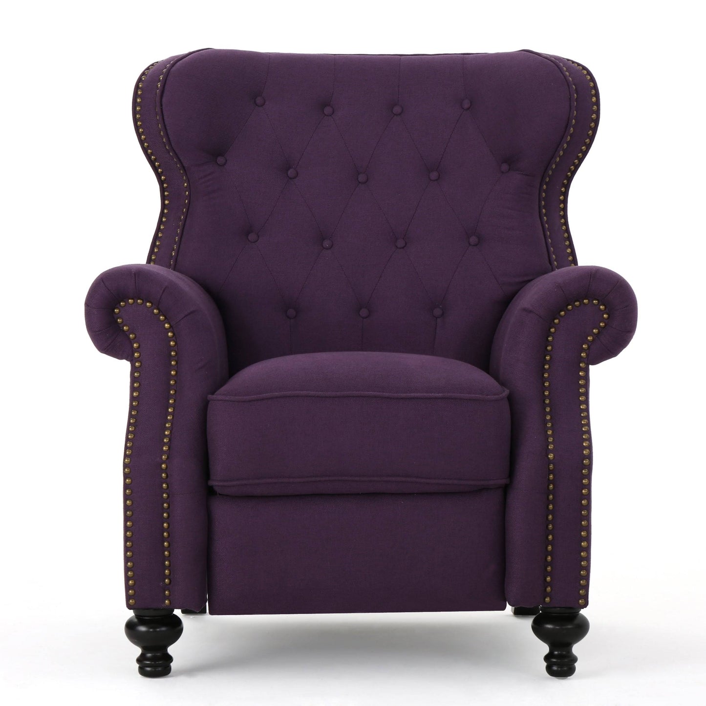 House Walder Recliner In Plum And Dark Brown