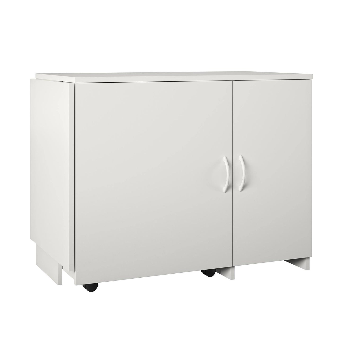Home Arleta Swivel Craft Desk, White