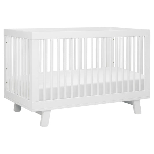 Hudson 3-In-1 Convertible Crib With Toddler Rail, White